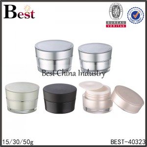 Factory making
 custom color acrylic cream jar 15/30/50g Wholesale to Florence