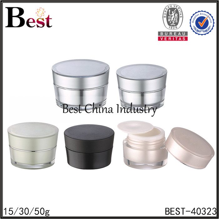 6 Years Factory
 custom color acrylic cream jar 15/30/50g Supply to Las Vegas