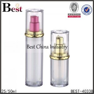 14 Years Factory
 frosted acrylic bottle with colorful pump, clear lid 25/50ml Manufacturer in Las Vegas