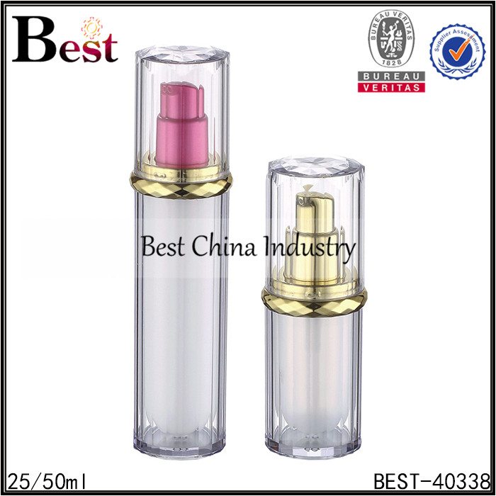 26 Years Factory
 frosted acrylic bottle with colorful pump, clear lid 25/50ml Factory in Jakarta