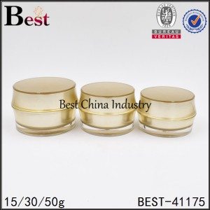 Online Exporter
 middle protruding gold acrylic cream jar 15/30/50g Supply to Victoria