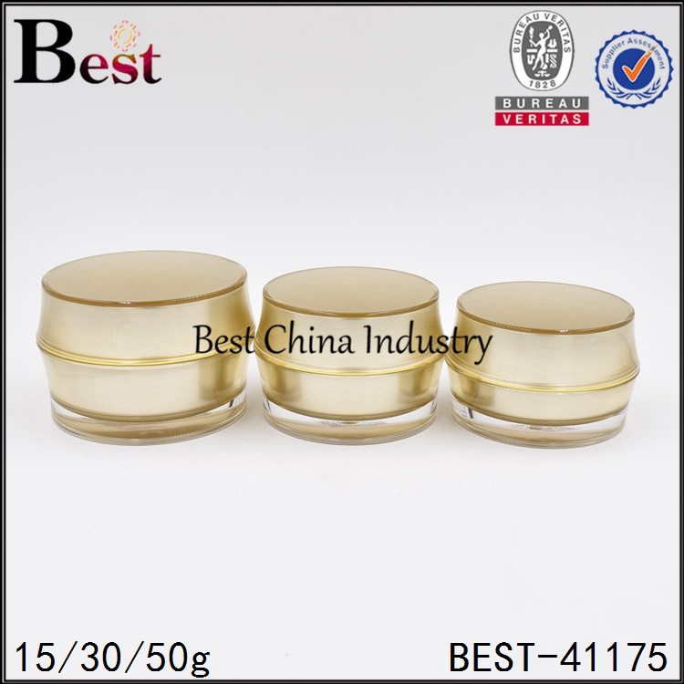 China Factory for
 middle protruding gold acrylic cream jar 15/30/50g Manufacturer in Doha