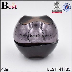 black amber round acrylic jar 40g