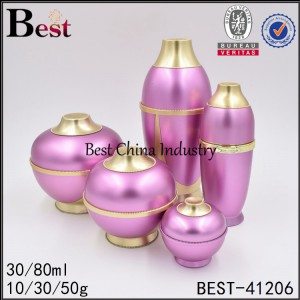 red acrylic lotion bottle 30/80ml, acrylic cream jar 10/30/50g