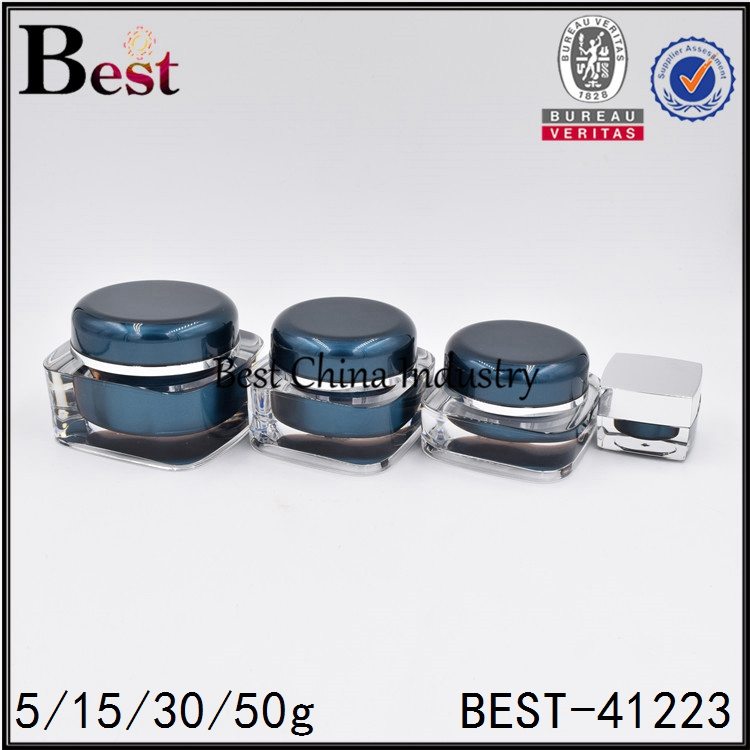 10 Years manufacturer
 green/blue/custom color acrylic jar 5/15/30/50g Supply to Algeria