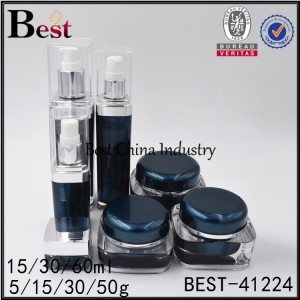 green/blue acrylic jar 5/15/30/50g， acrylic bottle 15/30/50ml
