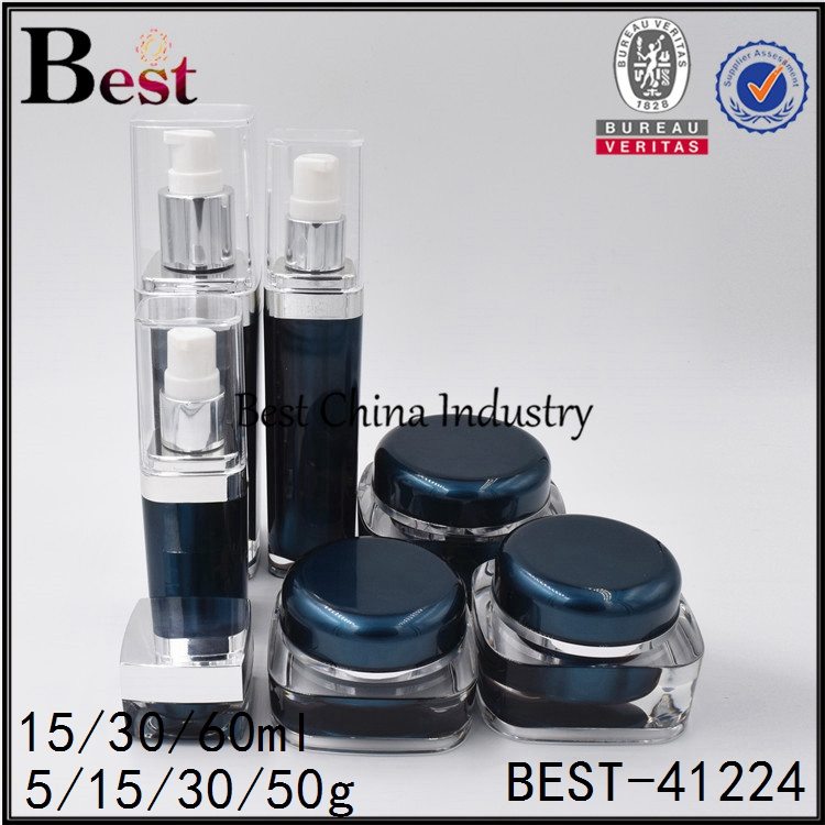 Wholesale Distributors for
 green/blue acrylic jar 5/15/30/50g， acrylic bottle 15/30/50ml Manufacturer in Korea