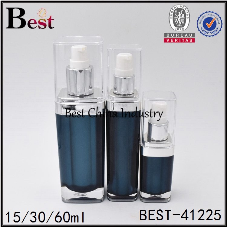 16 Years Factory
 green/blue acrylic lotion bottle 15/30/60ml Factory for America