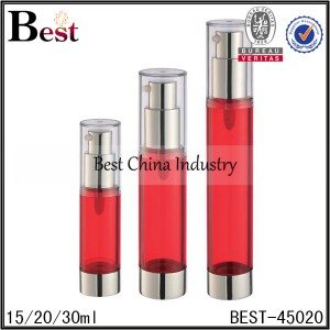 red airless lotion pump bottle 15/20/30ml