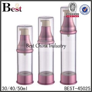 8 Year Exporter
 clear airless lotion pump bottle with red top and bottom 30/40/50ml Manufacturer in Manila