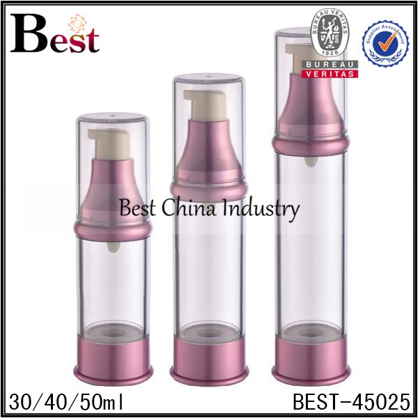 Cheap PriceList for
 clear airless lotion pump bottle with red top and bottom 30/40/50ml Manufacturer in Kenya
