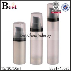 grey PP airless lotion pump bottle 15/30/50ml