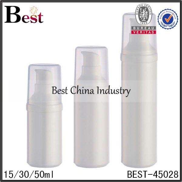 14 Years Factory wholesale
 white PP airless foam/lotion bottle 15/30/50ml Factory in India