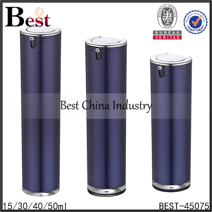 17 Years manufacturer
 blue acrylic lotion pump bottle 15/30/40/50ml  Factory in Uzbekistan