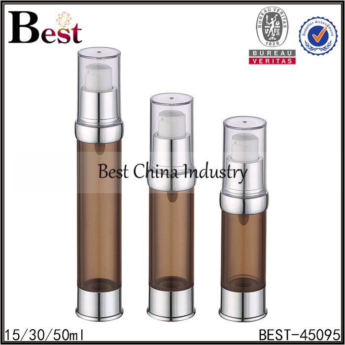 6 Years Factory
 brown airless pump bottle 15/30/50ml Wholesale to Luxemburg