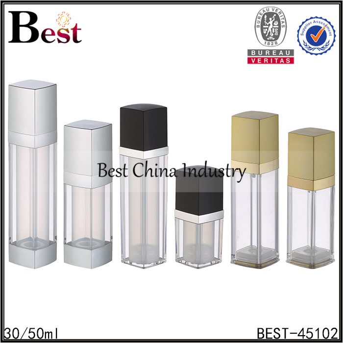 Factory wholesale price for
 clear square acrylic bottle with lotion pump 30/50ml Manufacturer in Rotterdam