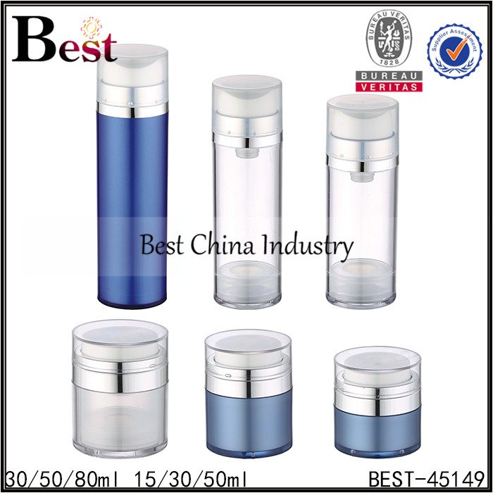 Best-Selling
 clear/blue airless jar 15/30/50g, clear/blue airless bottle 30/50/80ml in Lahore