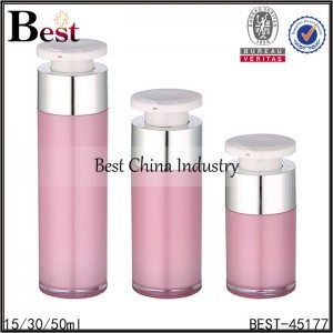 pink color lotion acrylic bottle 15/30/50ml