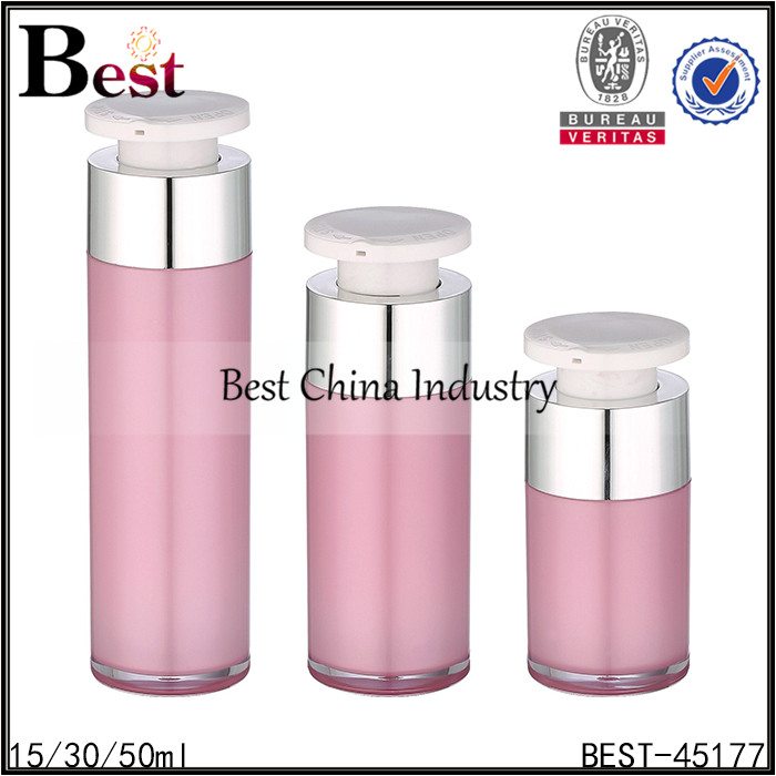 One of Hottest for
 pink color lotion acrylic bottle 15/30/50ml in Dominica