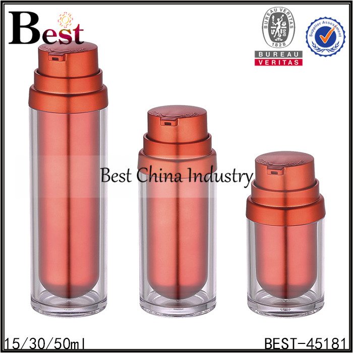 Popular Design for
 red color acrylic lotion bottle 15/30/50ml Manufacturer in Bandung