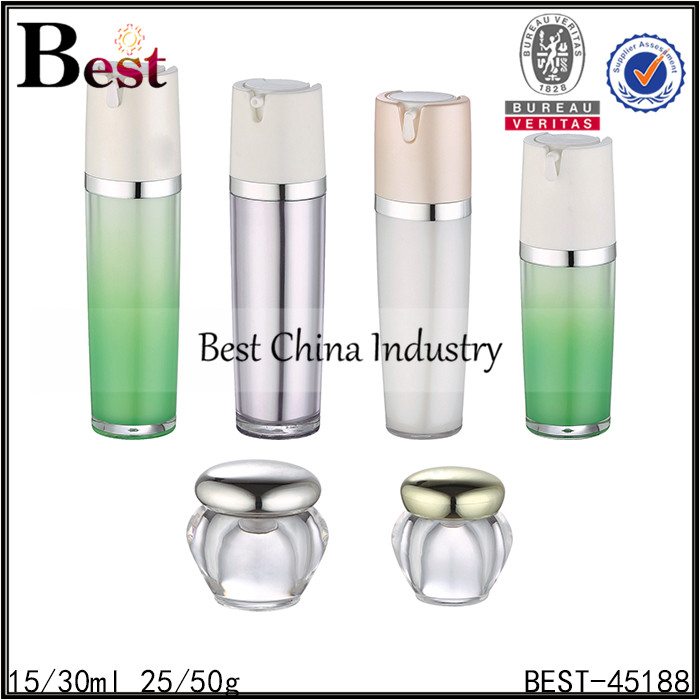 China supplier OEM
 acrylic bottle 15ml 30ml with acrylic jar 25g 50g set  Factory from Canberra