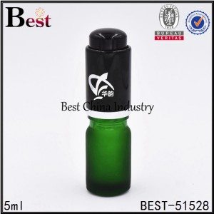 Mini recipiente suero aceite esencial de cristal cosmético 5 ml frasco cuentagotas