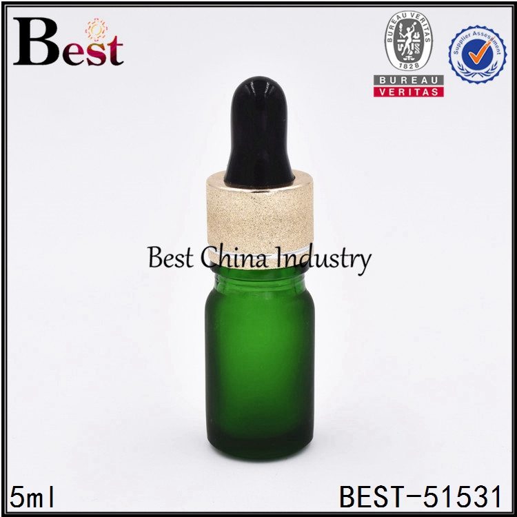Cheapest Price 
 matte green color cosmetic essential oil glass dropper bottle 5ml Manufacturer in Las Vegas