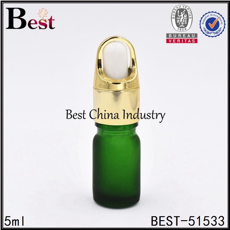 OEM Manufacturer
 mini matte green glass dropper bottle for cosmetic sample 5ml  Factory for Cameroon