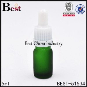 mini cosmetic green glass dropper bottle 5ml
