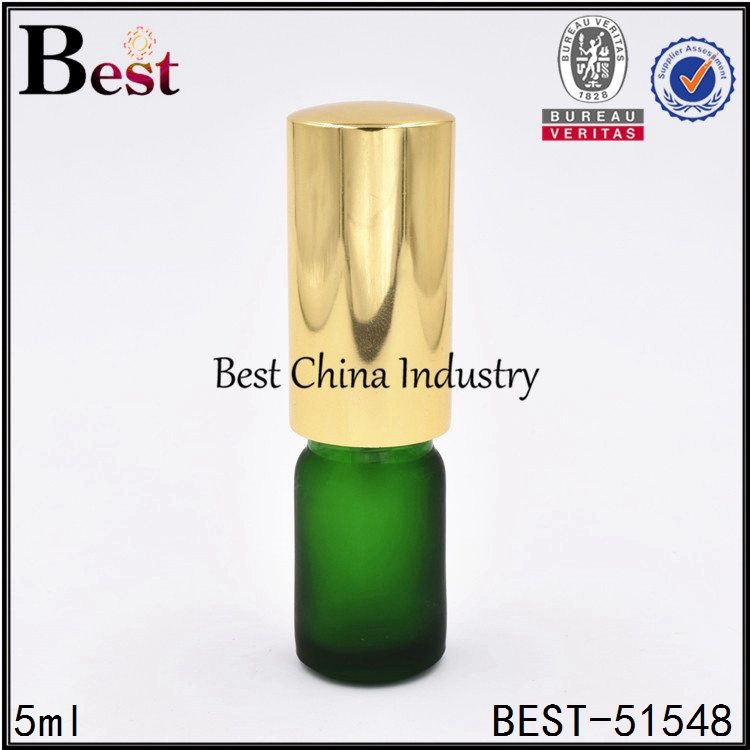 High reputation for
 mini cosmetic green glass bottle with sprayer 5ml Wholesale to Thailand