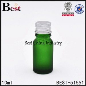 cosmetic green glass essential serum bottle sample 5ml 10ml 30ml