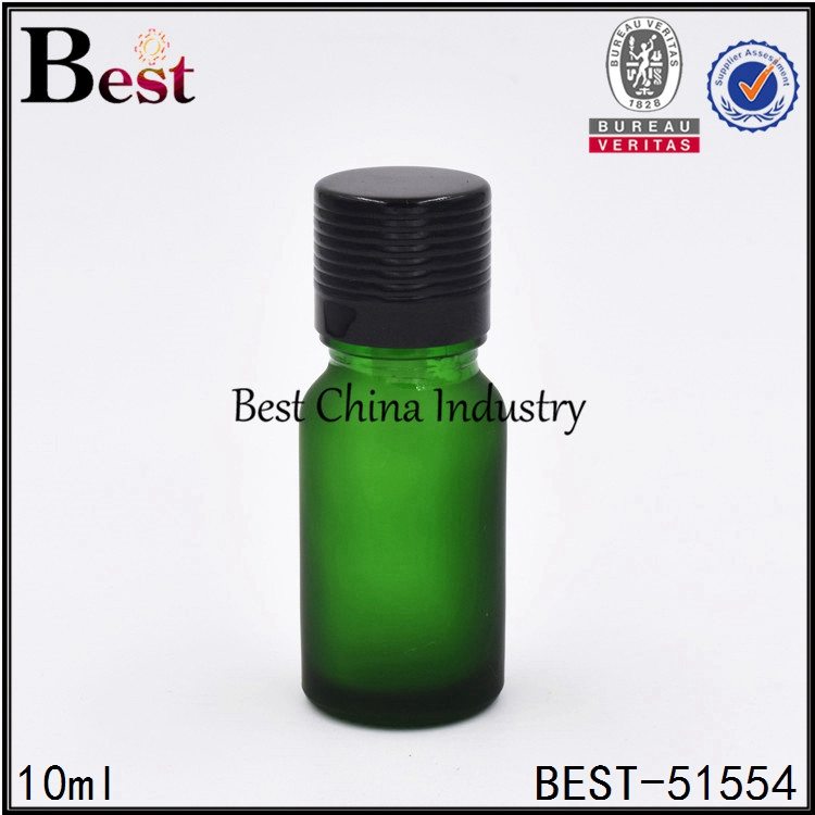 Goods high definition for
 mini matte green glass essential oil bottle with screw top 5ml 10ml Factory in Mexico
