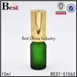 Wholesale Distributors for
 cosmetic green color glass bottle with gold sprayer top 5ml 10ml Factory for Bangladesh