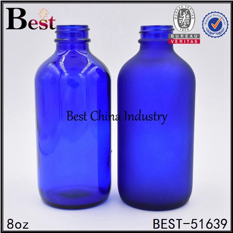 30% OFF Price For
 amber green blue frosted cosmetic Boston glass essential oil bottle 8oz Factory from Cebu