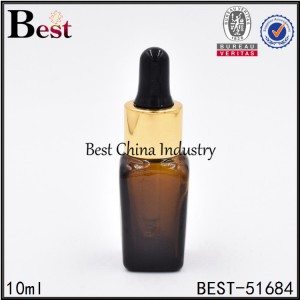 cosmetic glass dropper bottle empty for essence serum sample 10ml