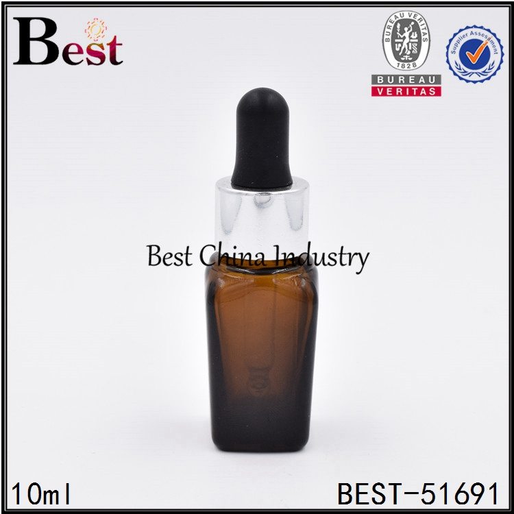 Chinese wholesale
 square shape amber color cosmetic glass dropper bottle 10ml Wholesale to Nairobi