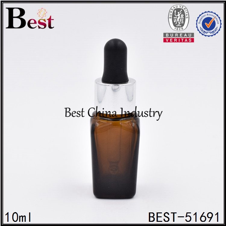 Professional Design
 square shape amber color cosmetic glass dropper bottle 10ml Wholesale to Croatia