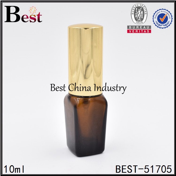 Factory Price For
 empty square shape glass essential oil bottle with mist sprayer 10ml Factory from Panama