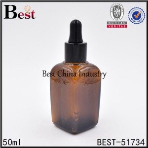 empty cosmetic glass dropper bottle for essential oil serum 25ml 50ml