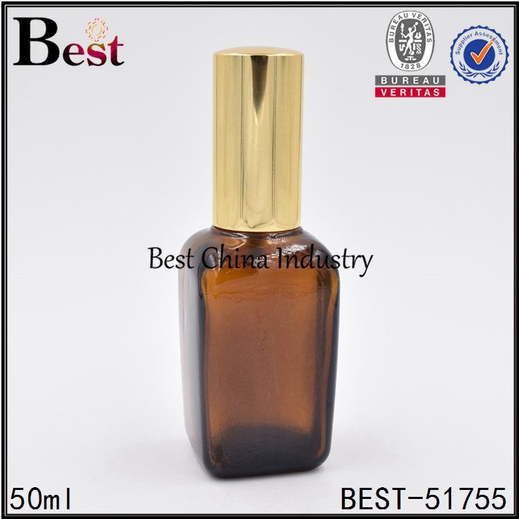 Cheap PriceList for
 brown square glass bottle with sprayer 50 ml Factory in Luxembourg