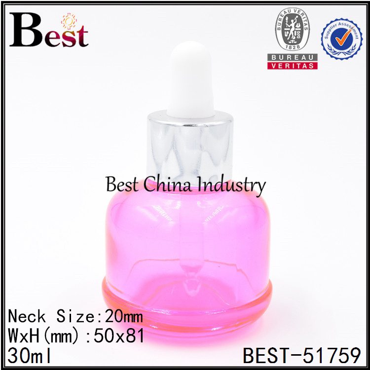 14 Years Factory wholesale
 clear gold color cosmetic serum essence dropper bottle 30ml 1oz Factory from Zimbabwe