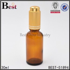 verre de couleur ambrée bouteille compte -  gouttes d'huile essentielle 30ml 1 oz