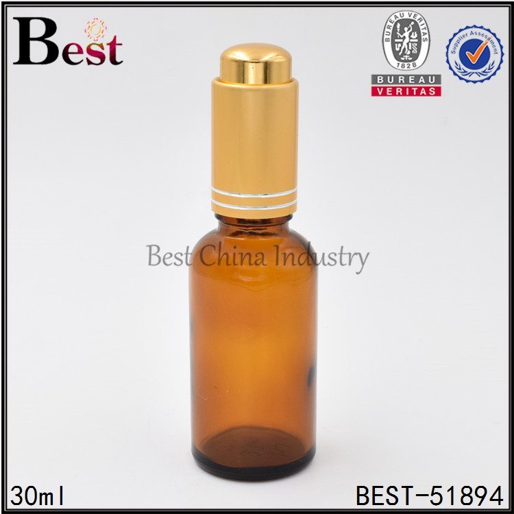 China Top 10
 amber color glass essential oil dropper bottle 30ml 1oz in Luxembourg