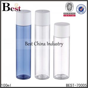 clear blue color cosmetic plastic bottle 100ml 200ml