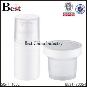 plastic cosmetic bottle and jar 50ml 100g