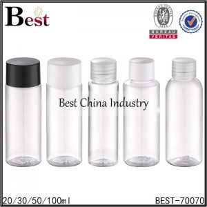 clear PET bottle with screw cap 20/30/50/100ml