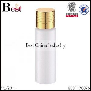 white plastic bottle with silver screw cap 15/20ml