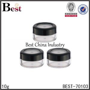 mini size PET plastic jar with screw cap 10g