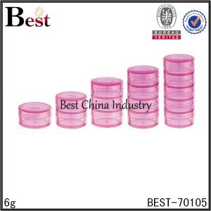 pink plastic overlay jar 6g