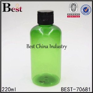 23 Years Factory
 green PET plastic bottle with black plastic flip top cap 220ml in Bangladesh